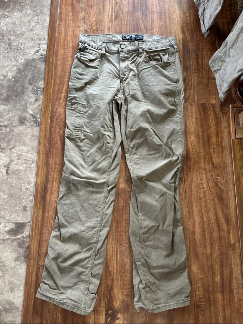 Ariat Rebar M4 Men's Relaxed Straight Tan Utility Work Pants 34/36 - Picture 4 of 4